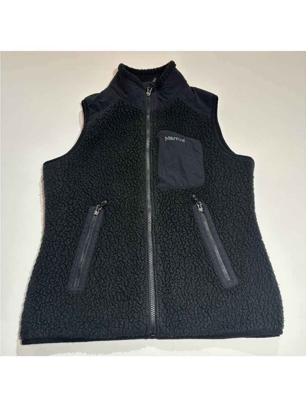 Marmot Wiley Polartec Fleece Boucle Teddy Bear Zipper Vest - Womens Small